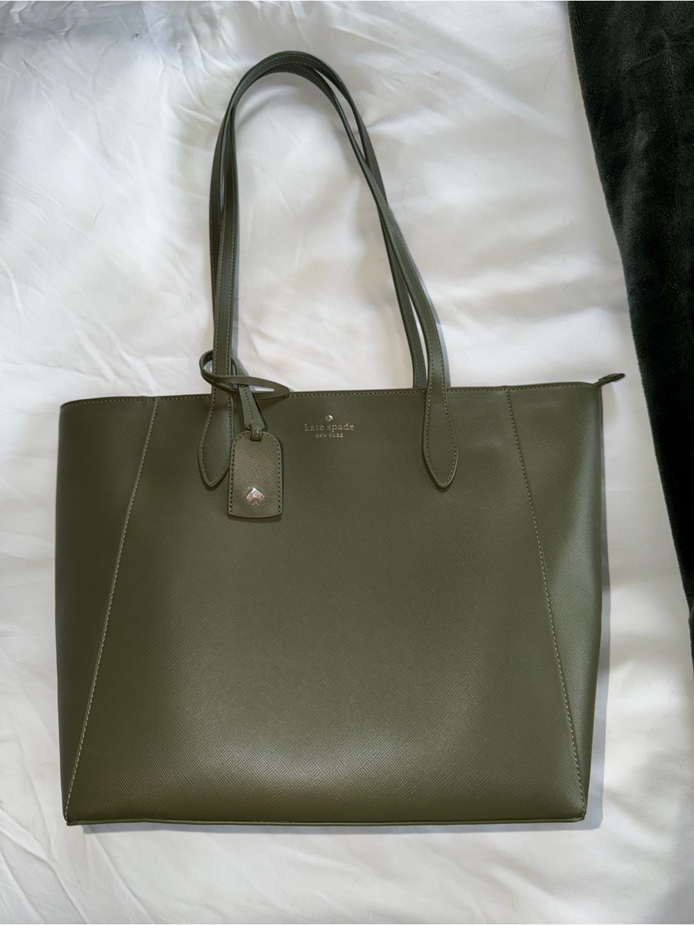 kate spade Olive Green Saffiano Leather Tote